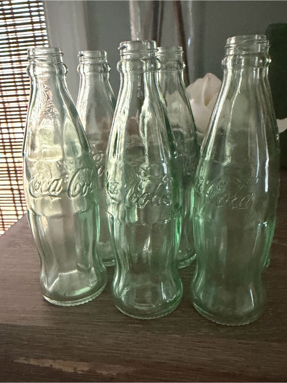 Coca Cola vintage green glass mini bottles Bundle